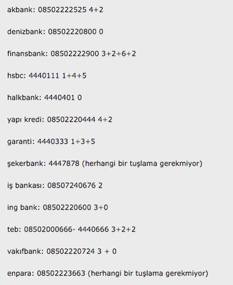 Sinirinizi bozmadan,

Direk olarak müşteri temsilcisine bağlanmanız için gerekeken tuşlama listesi: