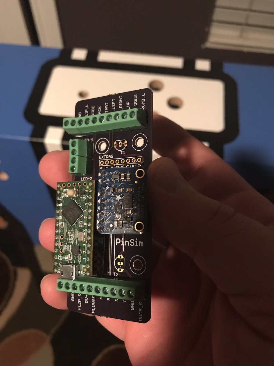 BlahCade's tweet photo. It’s finally up on legs! Also soldered the board together. Waiting on some connectors to ship, should be wired and playable next week with only some cosmetic things left to address. @jerware @Mel_G_Kirk @zen_studios #PinSim #MicroCab https://t.co/ajmk3IsWYK