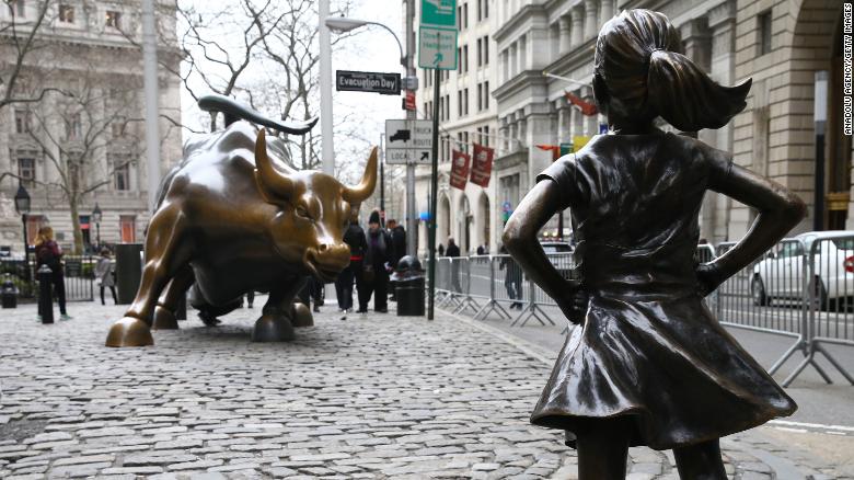 CNN's tweet photo. The 'Fearless Girl' is moving to a new home https://t.co/dS45a9pLAk https://t.co/n8crE3KlOy