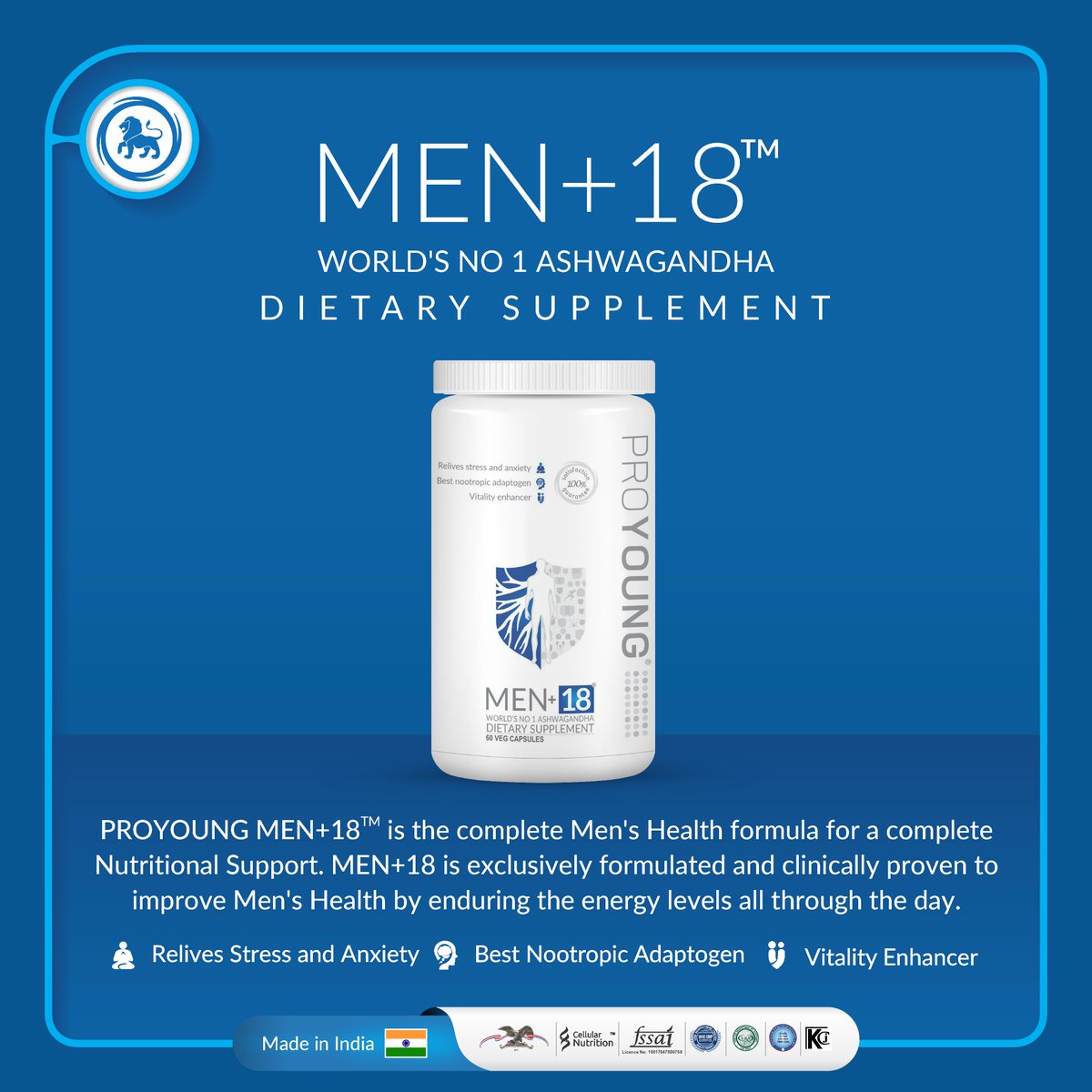 proyoungindia's tweet photo. PROYOUNG MEN+18 is the complete Men's Health formula for a complete Nutritional Support. MEN+18 is exclusively formulated and clinically proven to improve Men's Health by enduring the energy levels all through the day. https://t.co/uxKgccB7aw