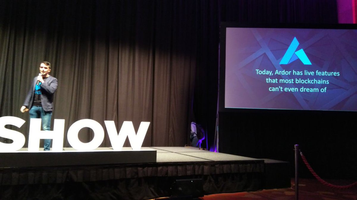 Under the slogan of the #BlockShowAsia of this year “Making #blockchain mature”, #Ardor presents “live features that most blockchains can’t even dream of” Great presentation by <a href="/albefero/">Alber ױ</a> from <a href="/Jelurida/">Jelurida</a> <a href="/ArdorPlatform/">Ardor Platform</a>