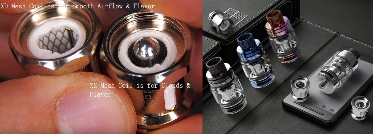 Amplecig's tweet photo. #amplevape #Ampxtank with different styles XE &amp; XD Mesh Coil.
#vape #vapenew #vapetank #subtank #meshtank #ecig #ecigarette #vapeon #vapelyfe #vapeshow #vapeshop #vapedaily #vapefamous #vapeporn #vapefamily #vapelove #vapefriends #vapehard #vapeexpo #vapeuk #ejuice #eliquid https://t.co/K9UuIjt5hJ