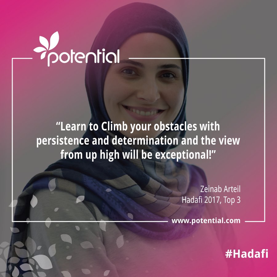 hadafime's tweet photo. Congratulation for Zeinab Arteil. She made it for the #Hadafi 2017 Top 3.

It's your chance to do it for the Hadafi 2018 season. Register now: https://t.co/XDlnKzoIvY

#WomenEmpowerment #WomeninBusiness #Empowerment #Entrepreneurship #StartUp #Entrepreneur https://t.co/tSOXO8Bm5H