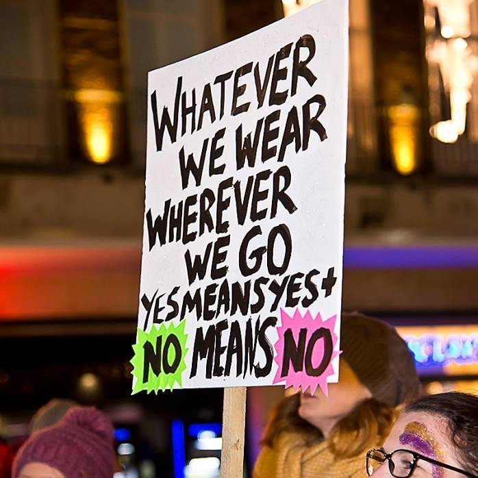 RTNDevon's tweet photo. Unite Untie Reclaim the night. Bring your own banners or make one in our banner and placard workshop.  #NoMeansNo #MeToo #TimesUp https://t.co/wciQqNoREu