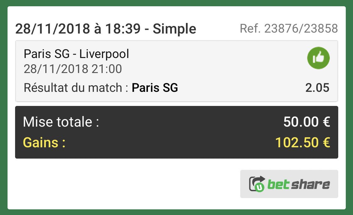 JulienTellouck's tweet photo. Merci le PSG 😊 #TeamParieur
#PSGLIV #PSGLVP
Pour parier ➡️https://t.co/LsZXaouebF https://t.co/lwSpwMh2TO