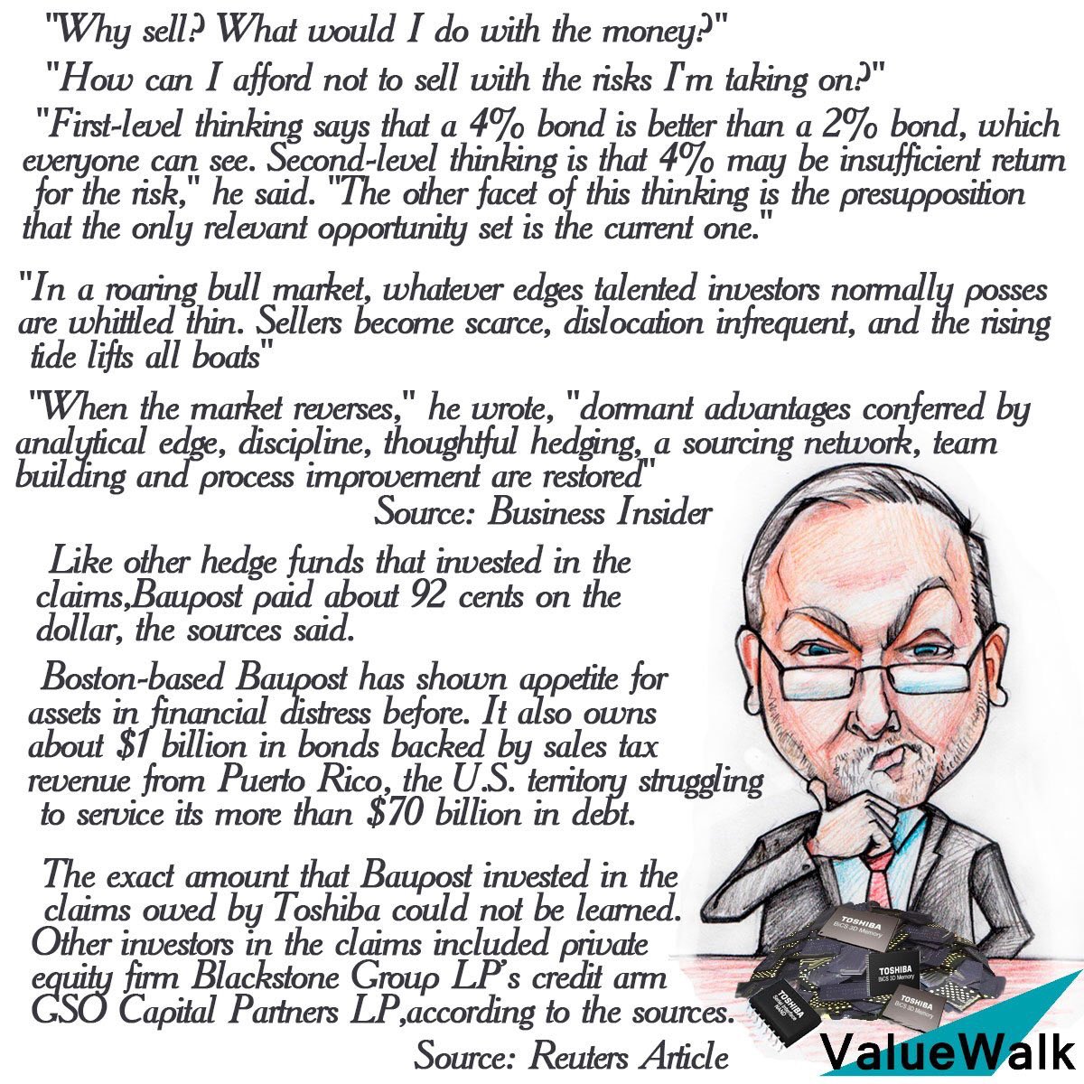 SusinValue's tweet photo. Seth Klarman from Baupost group by @valuewalk #ValueInvesting #MarginofSafety https://t.co/DAHDx9c3eI