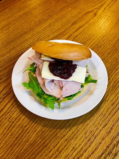 BrunchAndBrew's tweet photo. What do you think of our potential #festive special? #Turkey #rocket #Brie and cranberry sauce! #Festivemenu #Christmasiscoming #HornbeamPark #Harrogate https://t.co/EncSsH48ON