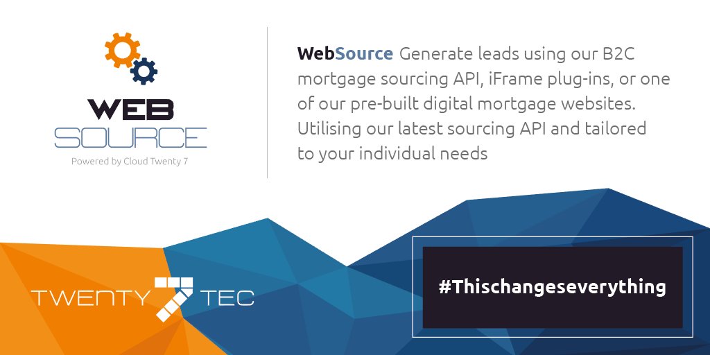 twenty7tec's tweet photo. #WebSource Utilises our latest sourcing API which are tailored to your individual needs, these solutions allow you to join the digital advice world with ease and engage with your customers like never before. https://t.co/kw10vkT0ft #mortgage #fintech #Mortgage https://t.co/DSdvNGK8fg