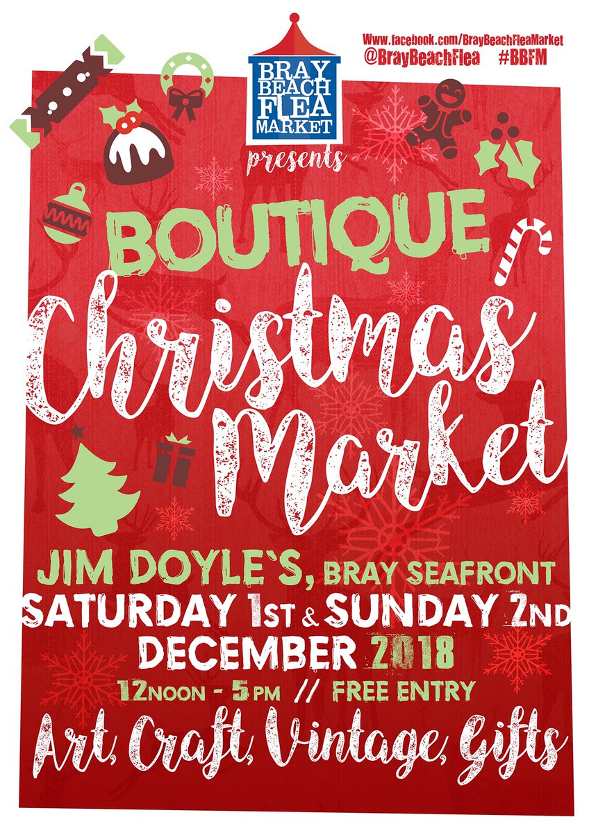 TheMarketGazer's tweet photo. We are sooo excited to bring our Boutique Christmas Market to @jim_doyles this Saturday &amp; Sunday 12-5pm. Spread the good word, and let's support local talent, there is so much of it! #BBFM #ChristmasInBray #loveirishmarkets #irishmade #giftsfromireland #christmasiscoming #Bray https://t.co/8MMoweioQH