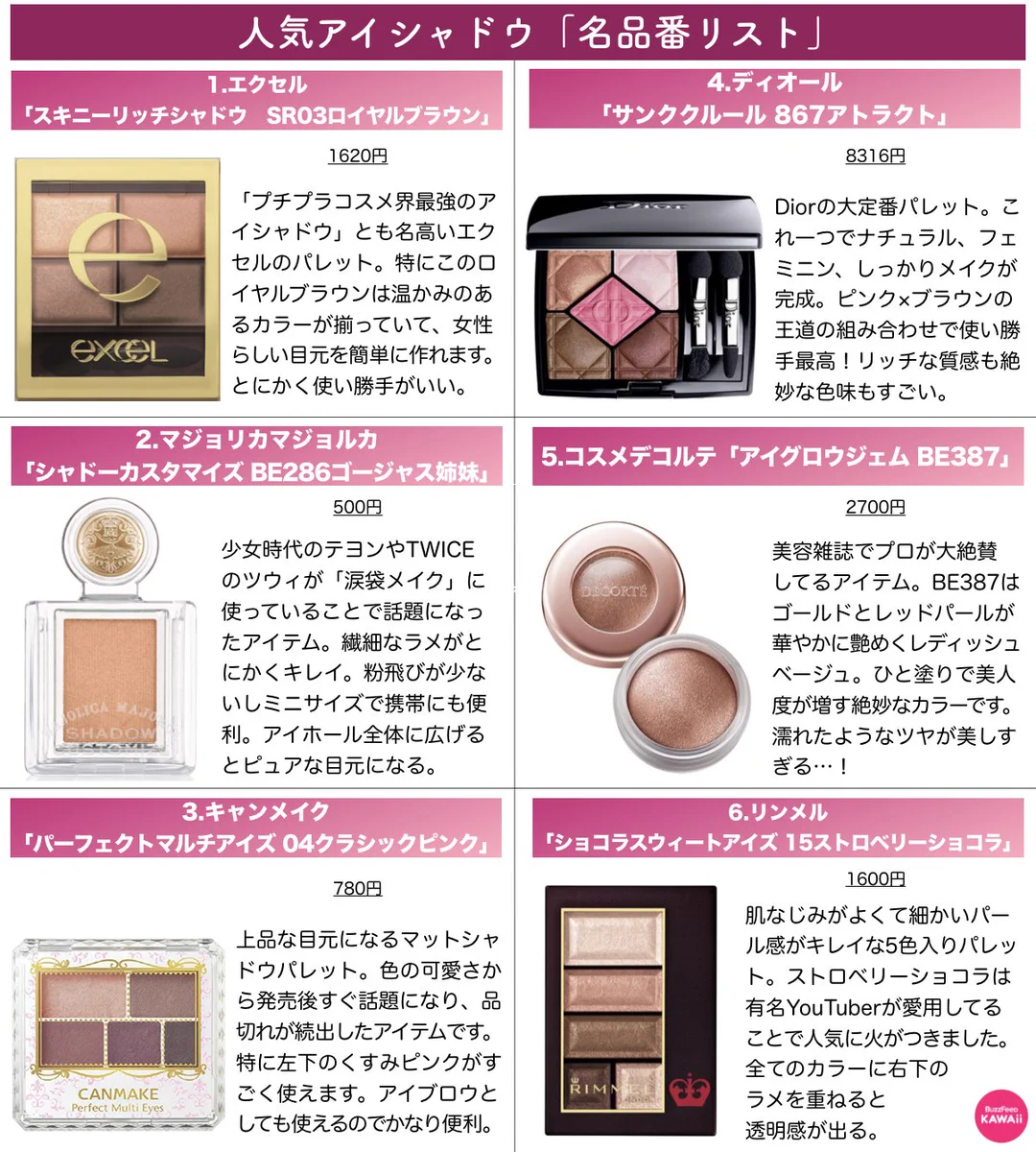 アイシャドウの名品たち！アイシャドウに迷ったらコレを見て！