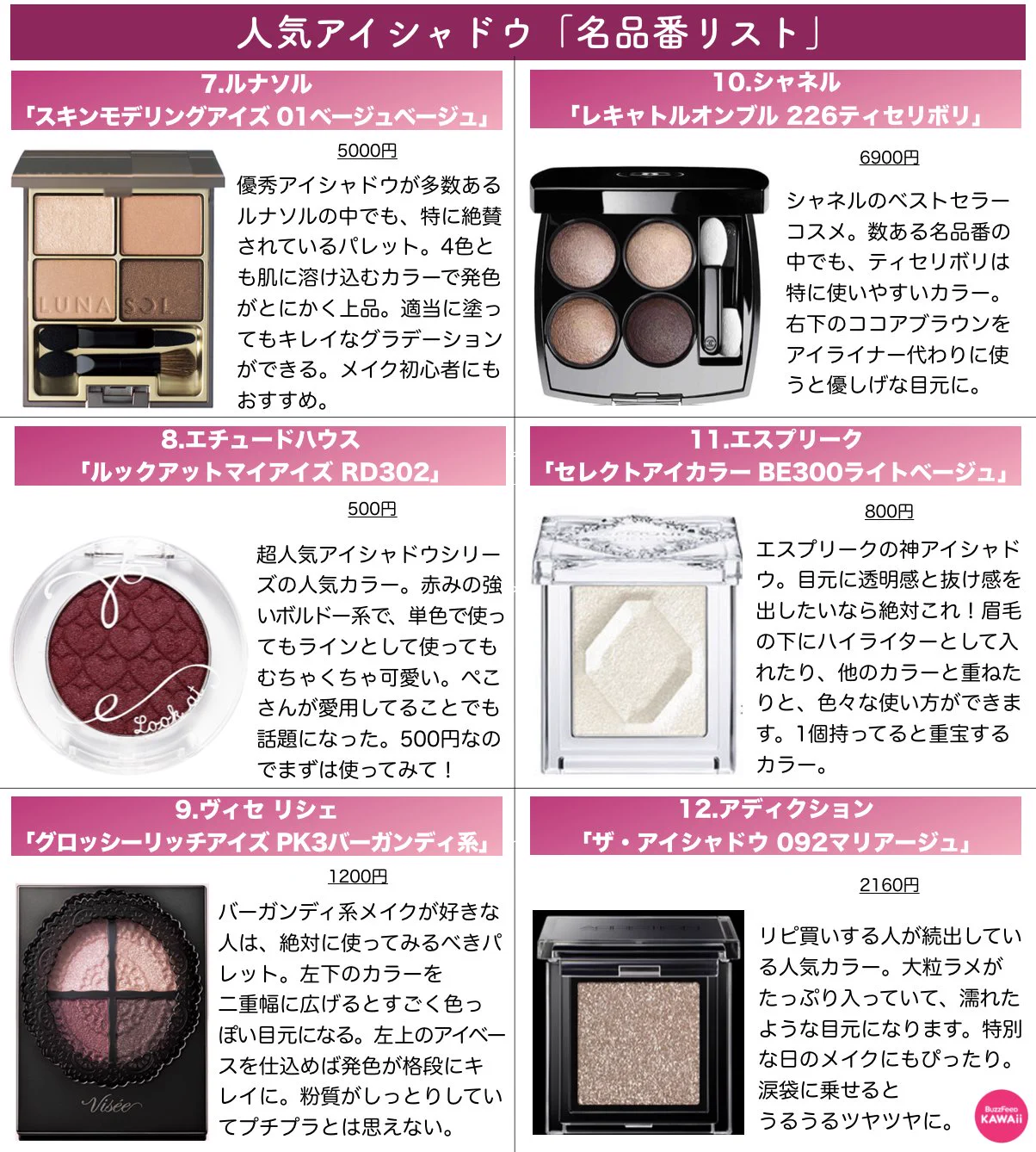 アイシャドウの名品たち！アイシャドウに迷ったらコレを見て！