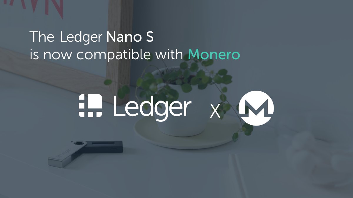We are thrilled to welcome another top crypto asset to the Ledger platform  with @monero . The Ledger Nano S is now compatible with the latest version  of the Monero GUI wallet.