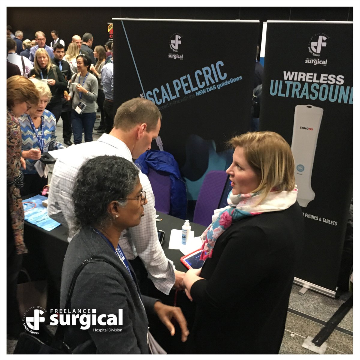 FSHospital's tweet photo. Come and visit Freelance Surgical at the at the Difficult 
Airways Society conference at the Edinburgh International Conference Centre (EICC) 28-30 November 2018. We are conducting demonstrations of the intuitive ScalpelCric package and the Sonon wireless ultrasound. https://t.co/H3yWmAw3XV