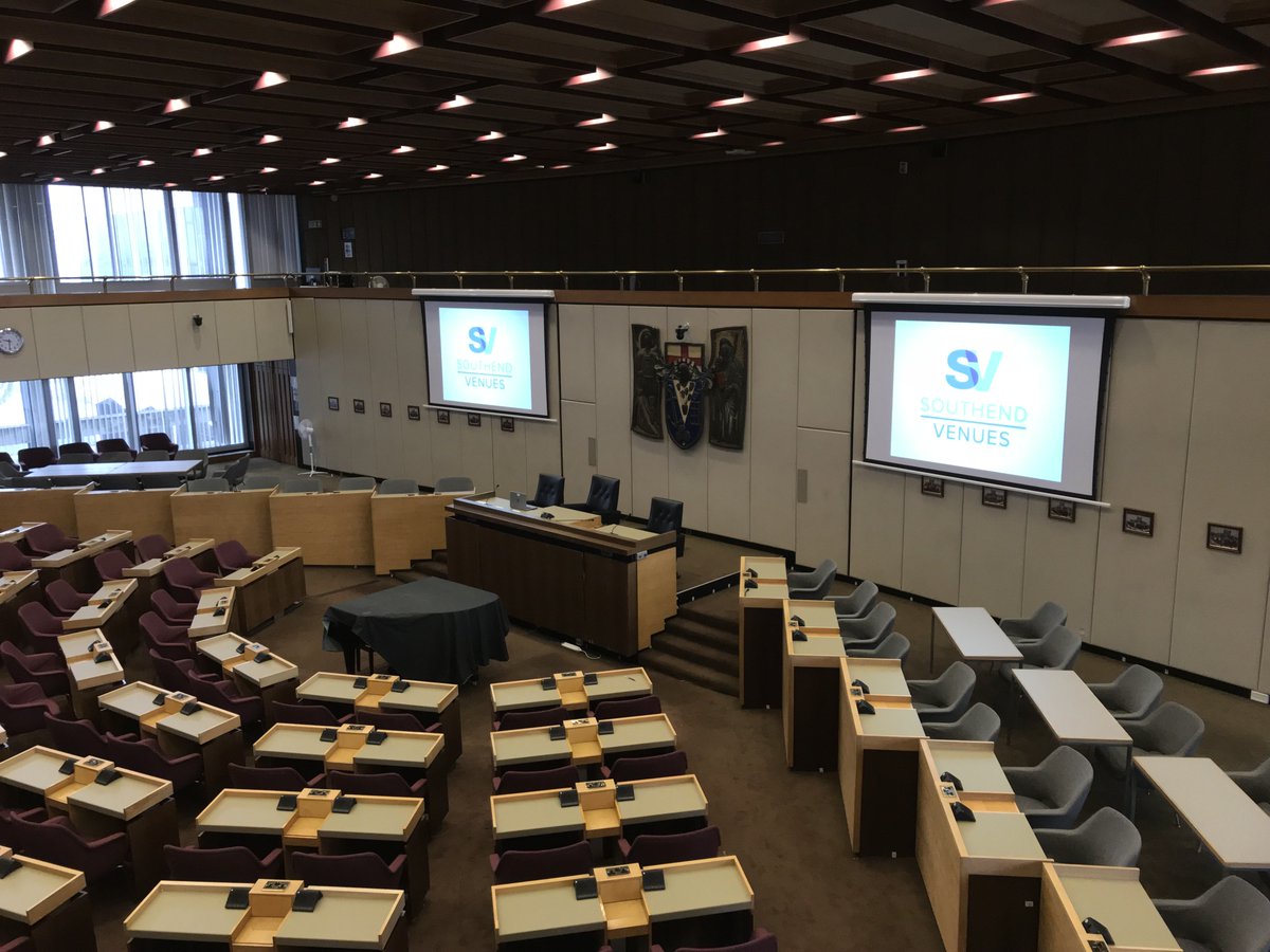Take a look at the Council chamber! Perfect for AGM's, large conferences or Piano examinations &amp; recitals. #southendvenues #roomhire #uniquespaces #piano #exams #southend