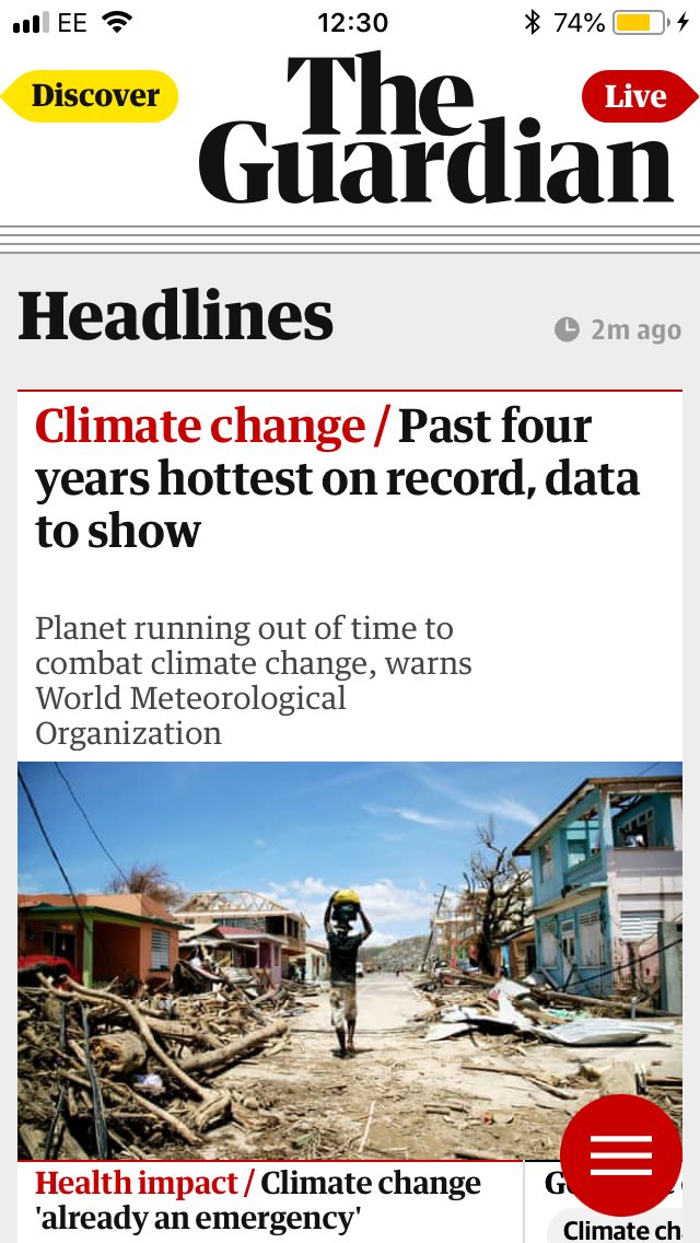 geogareth's tweet photo. Sat at the #AcceleratingCCS meeting, checked the news headline... pertinent. #CCS https://t.co/n8cMVzwh6A