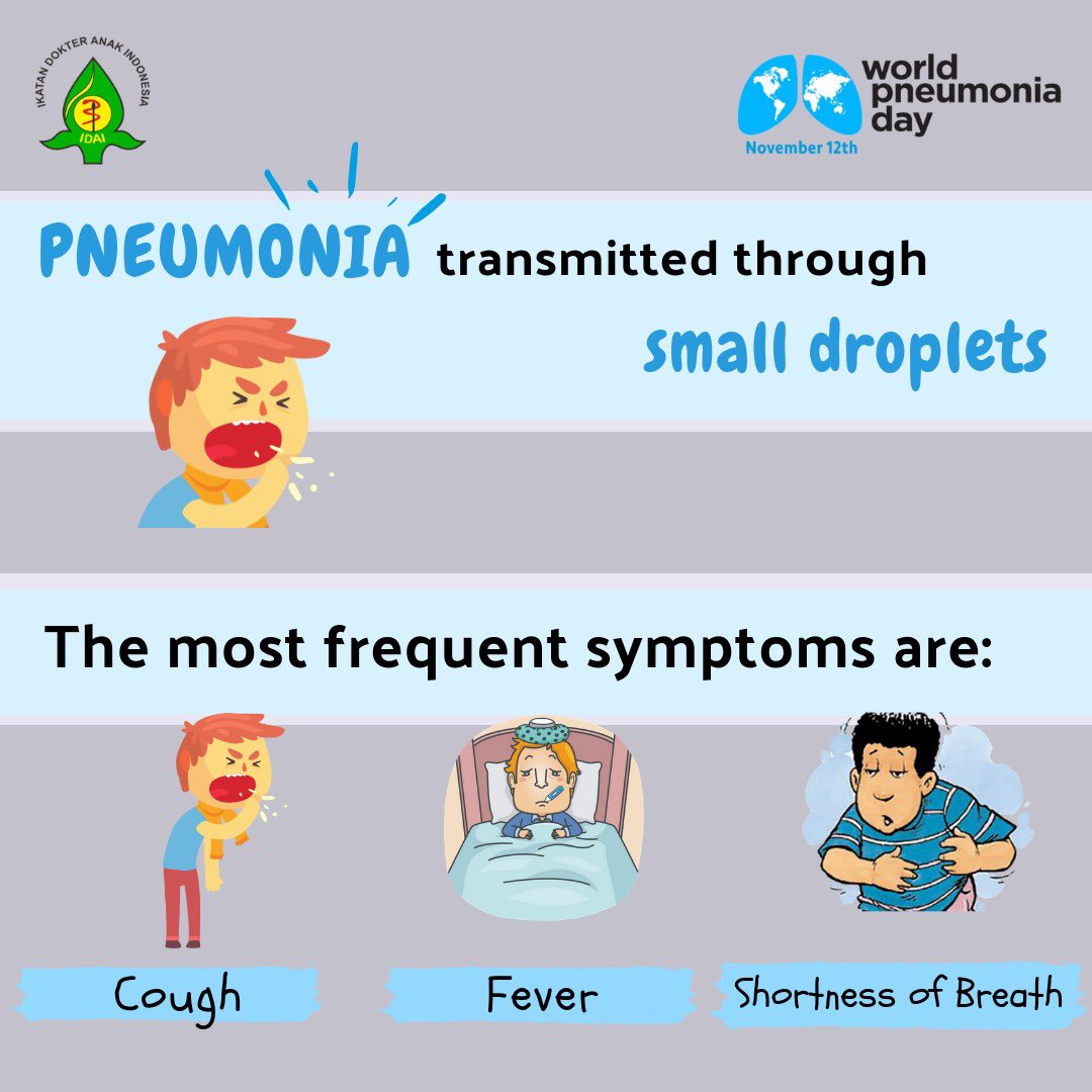 idai_tweets's tweet photo. Pneumonia adalah penyakit penyebab utama kematian pada anak di bawah usia 5 tahun. Ayo stop pneumonia! Kenali gejala pneumonia.
#WorldPneumoniaDay
#HariPneumoniaDunia
#WPD2018
#StopPneumonia https://t.co/6My9VNn2CQ