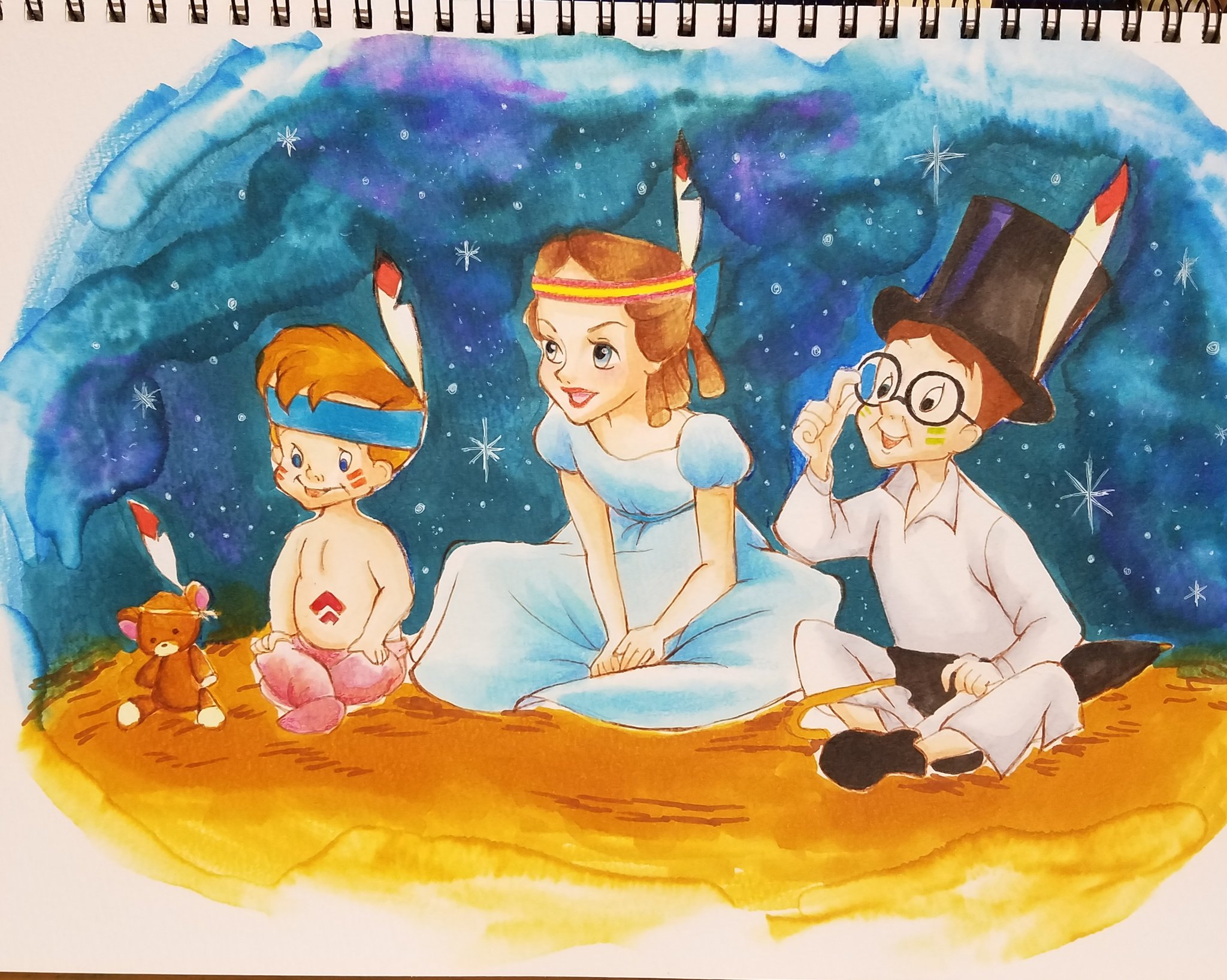 ばにぬり 바니 インディアン楽しんでる子たち描きました ディズニー ピーターパン 絵描きさんと繋がりたい 絵師さんと繋がりたい イラスト コピック T Co Jhs0k2qpxk Twitter
