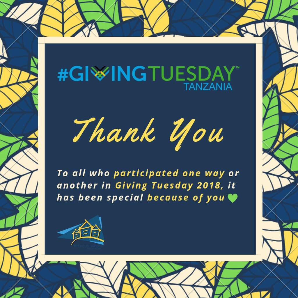 Asanteni nyote. Mungu awabariki sana.
Shiriki nasi mwaka ujao 
@policy_F @cdftz @newhopeforgirls @TaasisiyaMifupa @GivingTuesdayTZ 
#GivingTuesday2018
#UtoajiWanguHazinaYangu