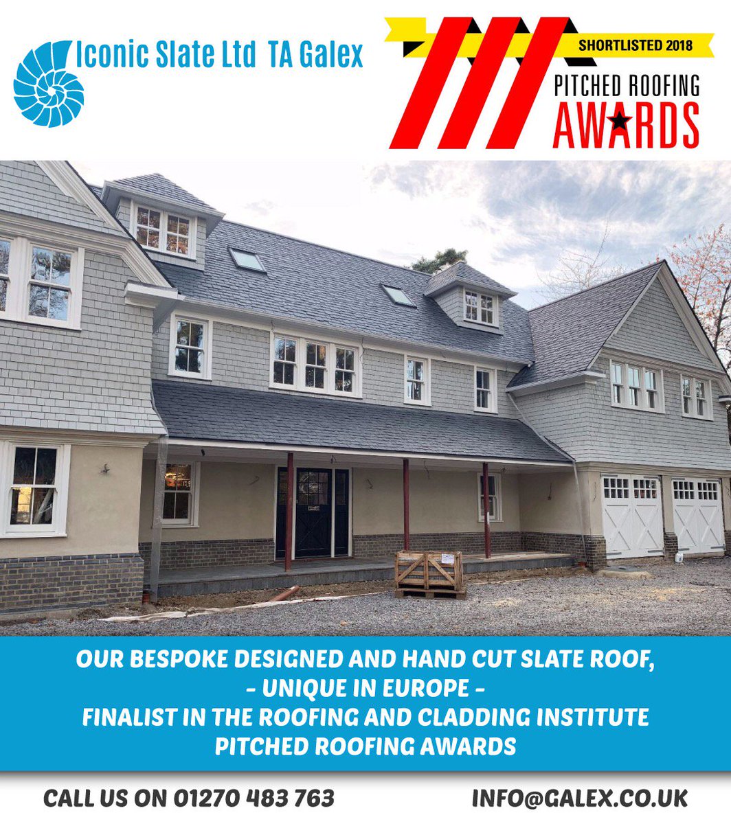 galexltd's tweet image. Our bespoke designed and hand cut slate roof, unique in Europe.
We are also shortlisted in Pitched Roofing Awards! 
Call us on 01270 483 763.

#roofing #rainscreensystem #cladding #ventilatedfacades #slateroofing #rooftop #naturalslate #roofingcontractor #roofculture