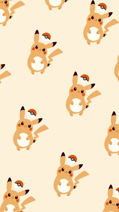 初代のお腹が白いピカチュウもかわいくて好き 壁紙サイズです 
