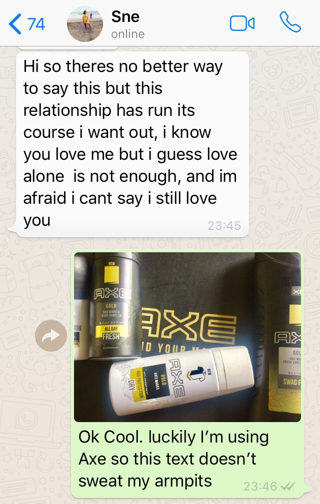 scelo_mpungose's tweet photo. No sweat can get to me
I’m Axe protected please try again after 48 hours
@AXE_SA
#FindYouMagic
#YouGold https://t.co/8CDloxLqZu