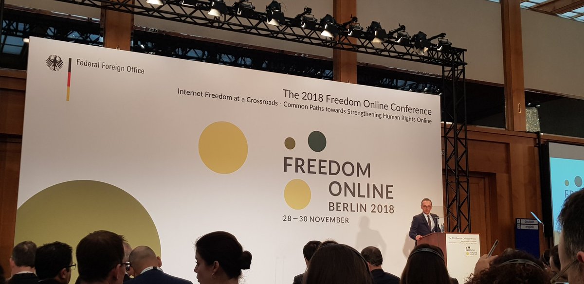 @HeikoMaas opens the 2018 #freedomonlinecoalition conference 'The absence of rules does not automatically mean more freedom.' 

Indeed we need to find a balance between regulation and freedom for a safe and open internet for all to enjoy #freedomonline #openinternet #safeinternet