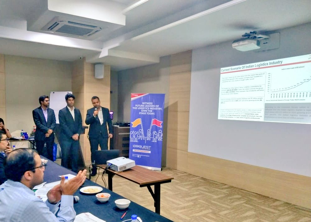 TheLogiQuest's tweet photo. Presenting future ideas on Skilling Rural India, here is Team Thunderbolt from @TISSMumbaiForum!
#Logiquest2018
#AcceleratingCommerce
#MahindraLogistics https://t.co/IDe4HMLoxV