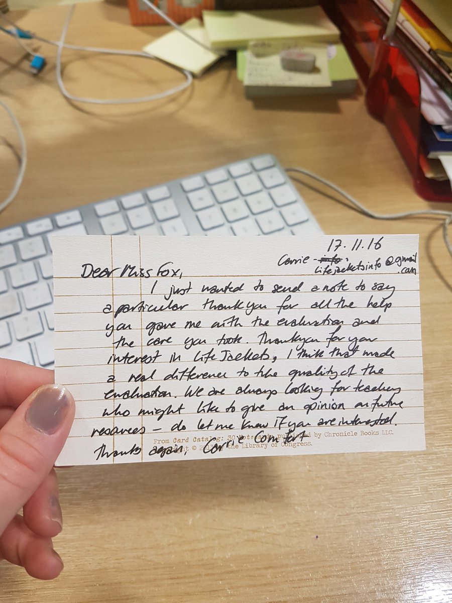 KenderSeuss's tweet photo. Arrival of a lovely note sent 2 years ago! What a nice surprise. Thank you @life_jackets_uk. You were very welcome ☺ https://t.co/4MWkylFcQ6