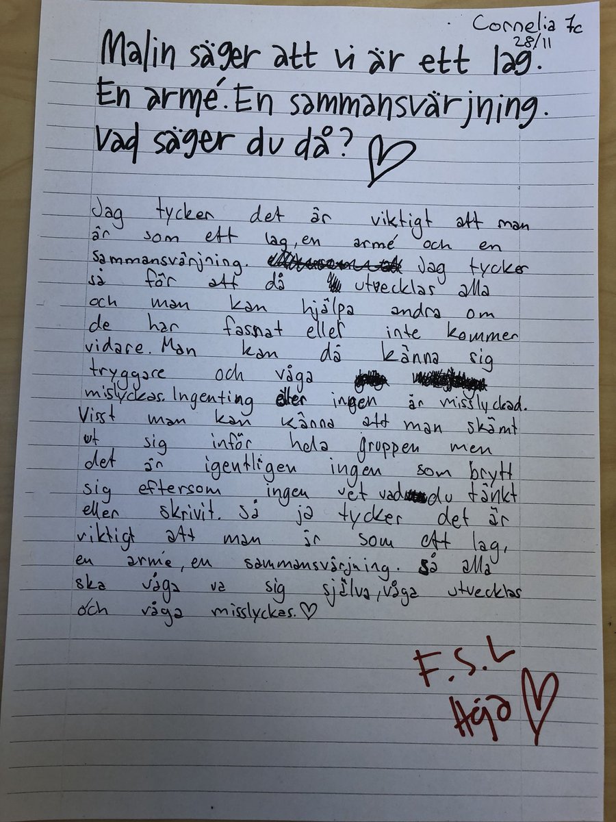 Corneli88475777's tweet photo. Vi är ett lag. En armé. En sammansvärjning. @visesiskolan <3 https://t.co/IbuoQfHwbU