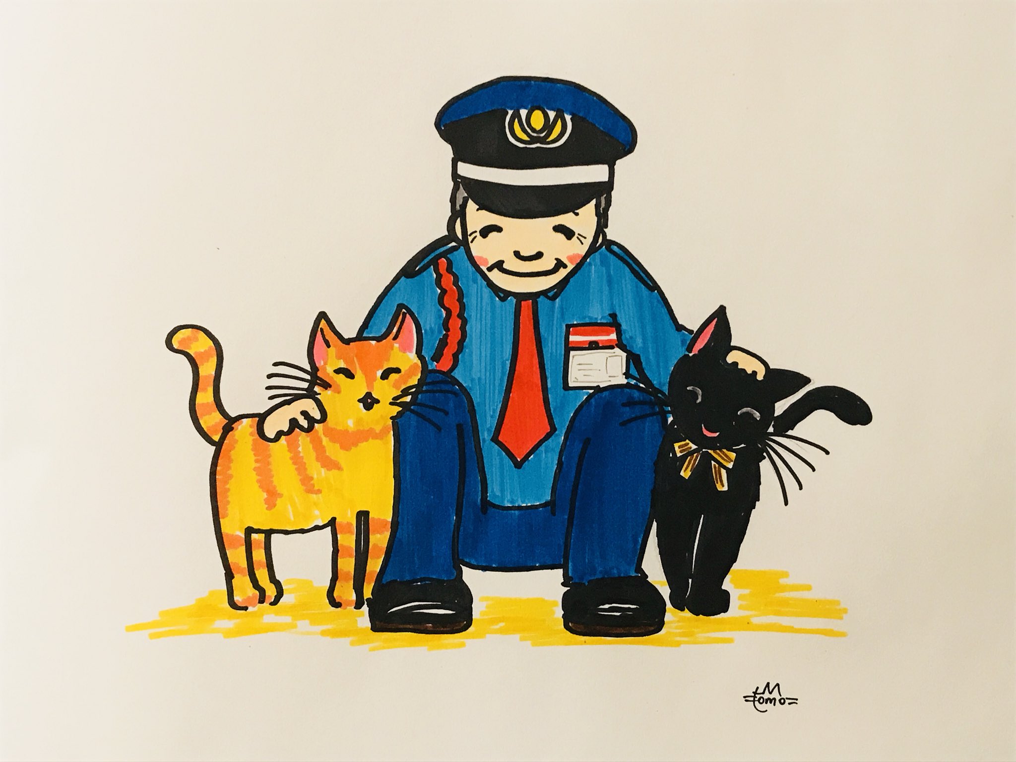 Tomo Twitter પર 尾道市立美術館の警備員さんと猫ちゃんたちを描きました 尾道へいつかぜったい行きたい 猫 イラスト 尾道市立美術館 T Co T1rf9za4w3 Twitter