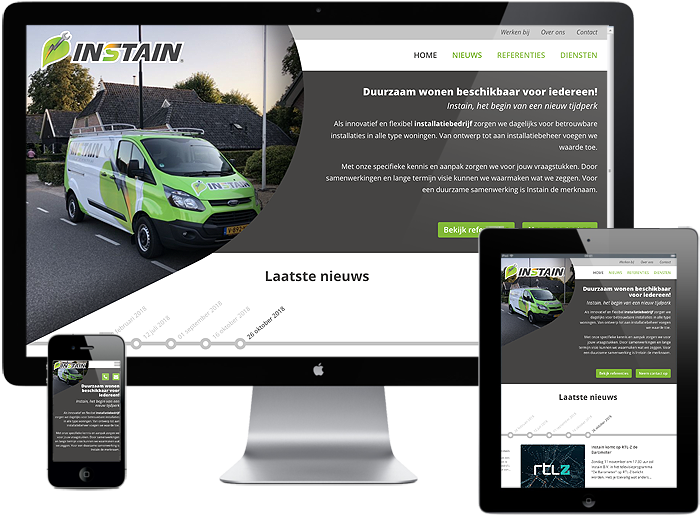 De nieuwe website van installatiebedrijf Instain B.V. is opgeleverd. Wij wensen Matthijs en zijn team veel succes!
Bekijk de nieuwe website op instain.nl.
#Webdesign #cmsms #websites