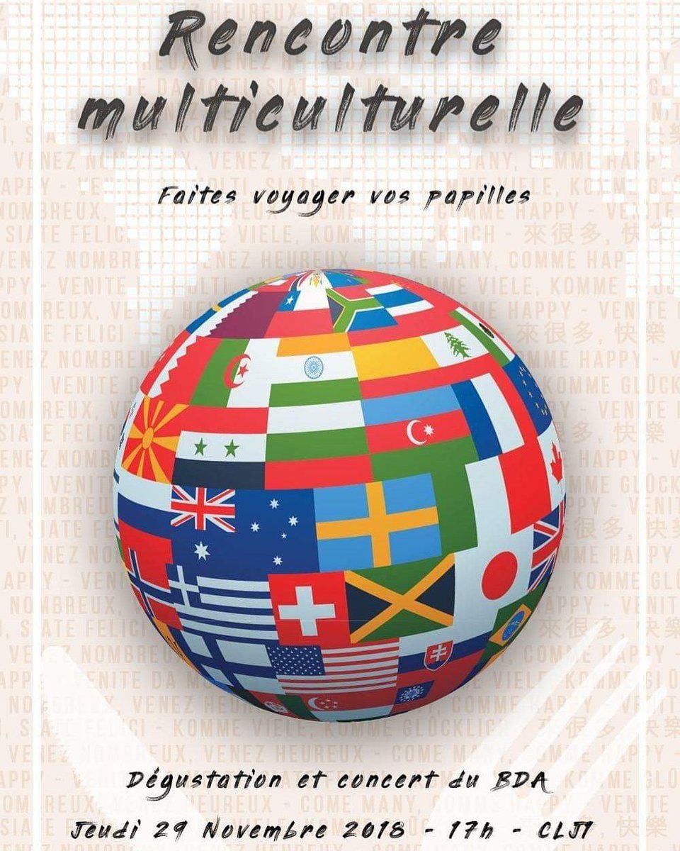 BdeEnsiame's tweet photo. On vous attend nombreux à la #SoiréeMultiCulturelle dans le bâtiment CLJ1 à 17h ! 😍🍲🥗🍣 https://t.co/1QZcCFg8Ab