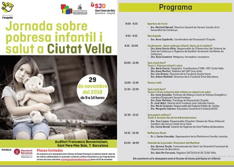 Arrel del primer informe que relaciona el nivell socioeconòmic amb la #salut, avui té lloc la 'Jornada sobre #PobresaInfantil i salut a Ciutat Vella' a l'auditori <a href="/LaBonne_CCDFB/">La Bonne</a> organitzada per <a href="/SJDbarcelona_ca/">Hospital Sant Joan de Déu Barcelona CAT</a> i @nouquitxalles bit.ly/2FKaTUD