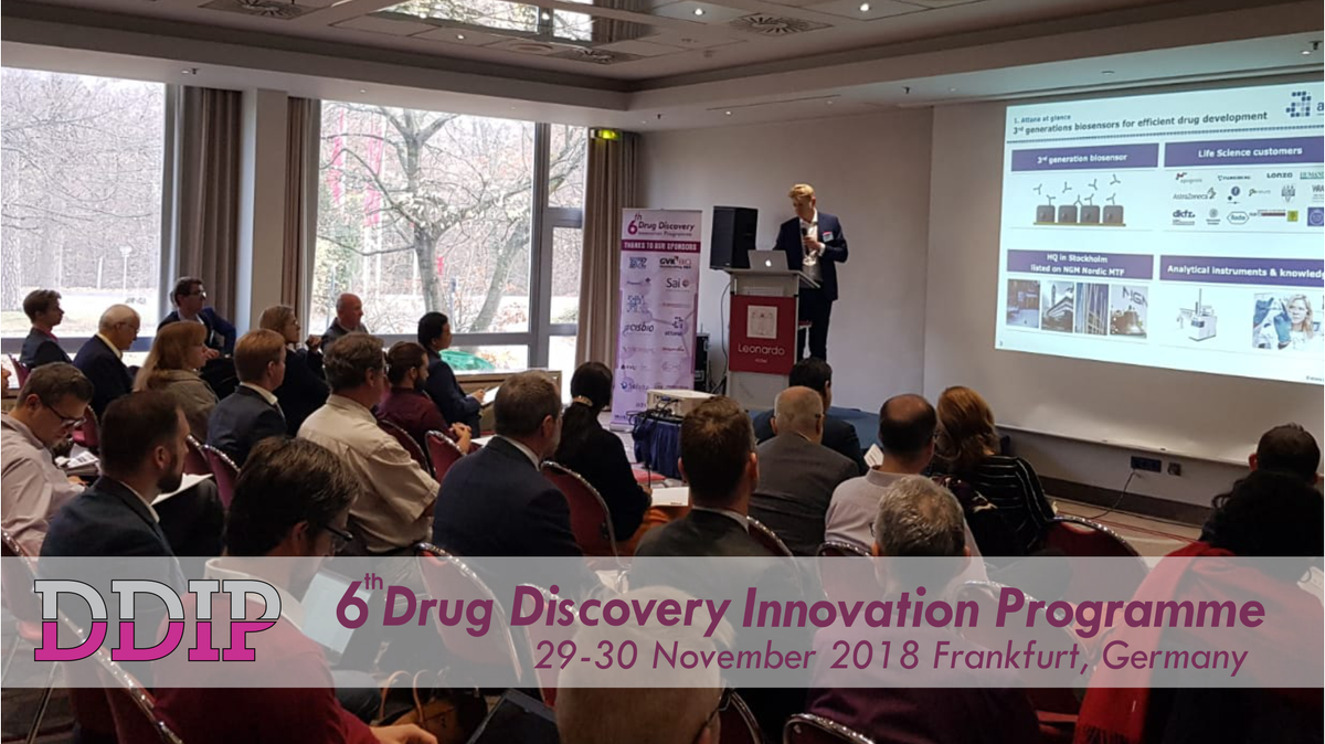 WorldBI_Uk's tweet photo. Happening Today!!!
Teodor Aastrup of Attana AB talking about ''In-Vivo Predictions by cell-based Kinetic Interaction Profiling''.
#6thDrugDiscoveryConference #Eventongoing #liveevents #Frankfurt #Germany
#WorldBI
#PerfectionWhatWeDeliver https://t.co/afBdM2iHWl