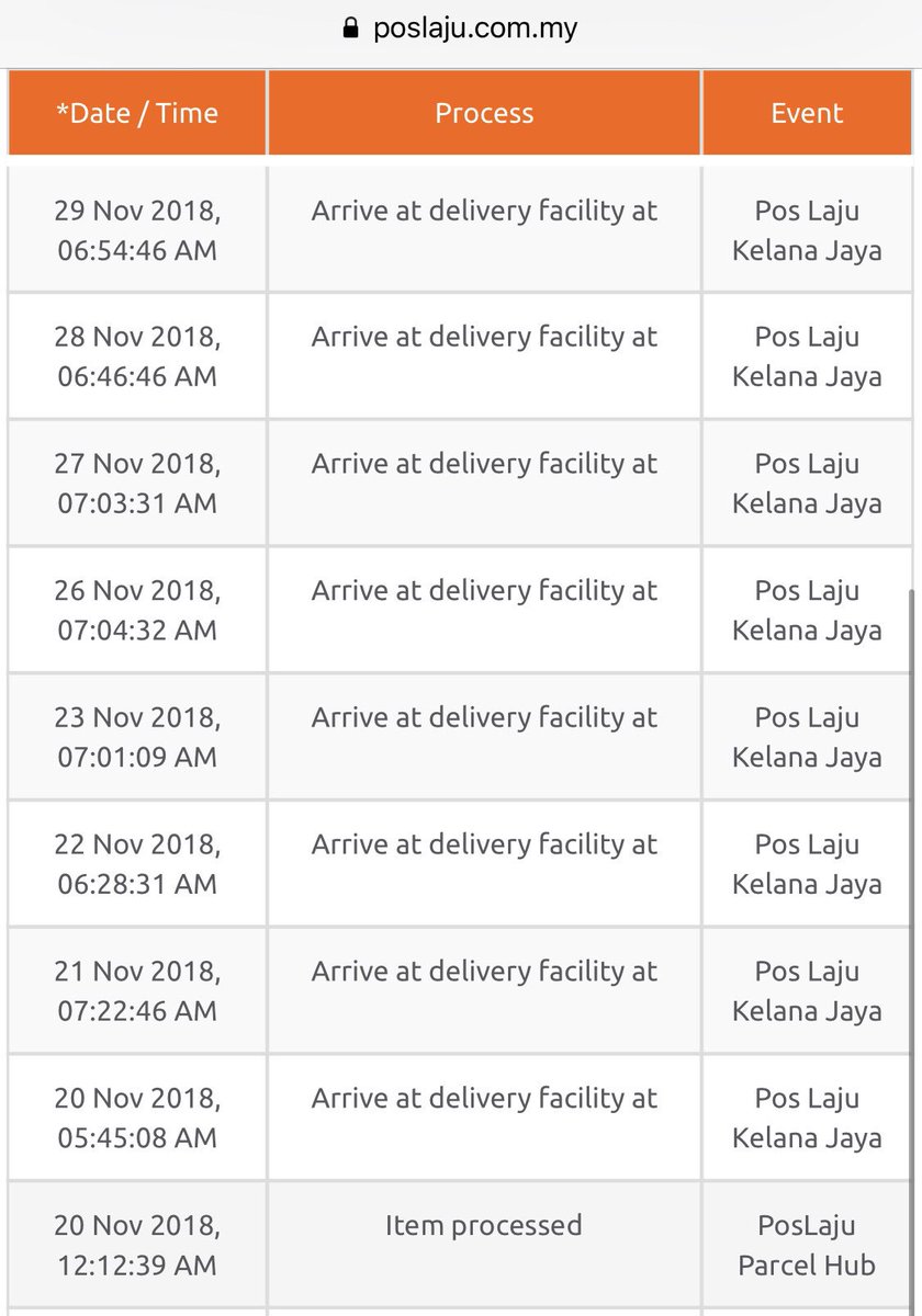 DanHensem's tweet photo. @pos4you package sitting at the post office for more than 1 week. How did this happen? https://t.co/rudq6Mb5FW