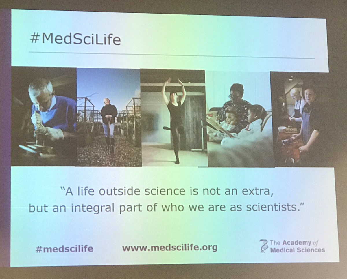 A life outside science is not an extra but an integral part of who we are as scientists - sage advice #medscilife @acmedsci @AMS_Careers