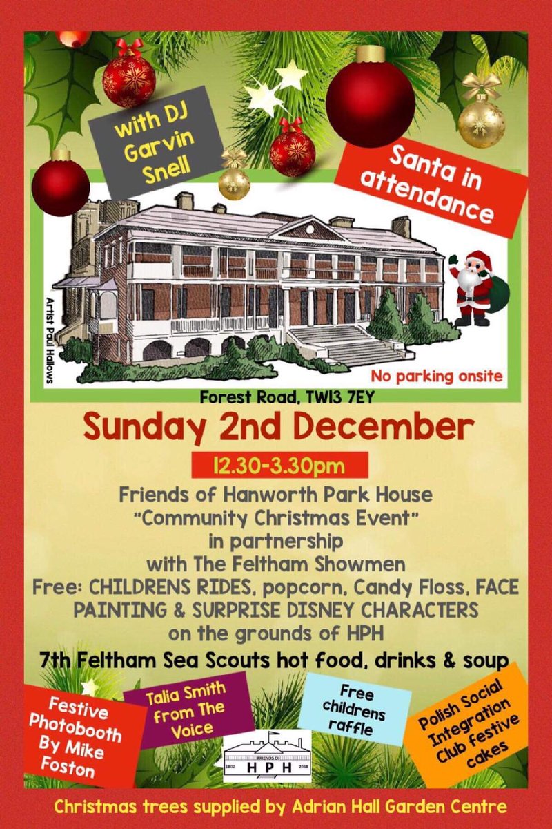An opportunity for families to see Hanworth Park House this Sunday and get into the Christmas spirit. A fantastic local event not to be missed! <a href="/reachfeltham/">Reach Academy Feltham</a> <a href="/FairholmePS/">Fairholme Primary School</a> <a href="/VictoriaJnrSch/">Victoria Junior School</a> <a href="/LBennettTweets/">LindonBennett</a> <a href="/SouthvilleJ/">Southville Juniors</a> @bedfontprimary <a href="/Oriel_Academy/">Oriel Academy</a> <a href="/oakhill_academy/">Oak Hill Academy</a> <a href="/SpringwestA/">Springwest Academy 💙</a>