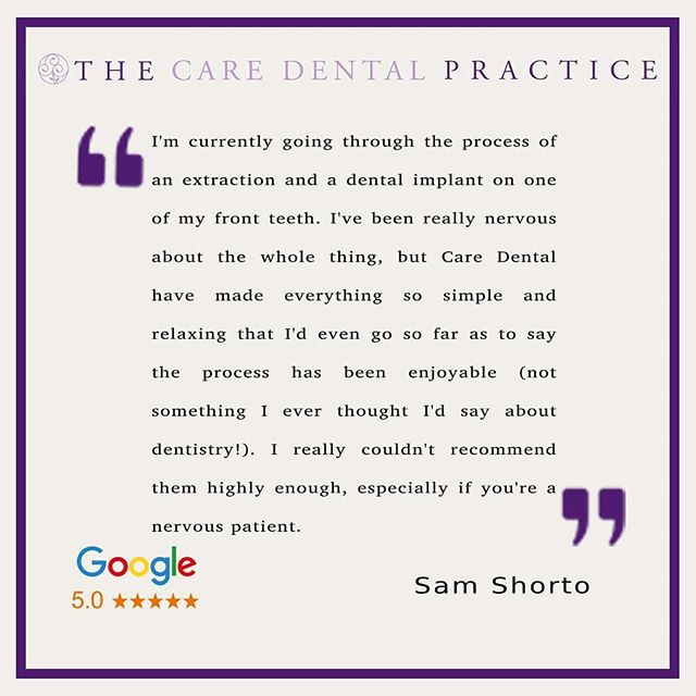 caredentalgroup's tweet image. A tooth extraction and a dental implant is seen as an enjoyable experience for this lovely patient who was once nervous yet came to visit us due to our online reviews he read ✨ Safe to say that he is NO longer nervous but his finding his treatments relaxing! #happypatient