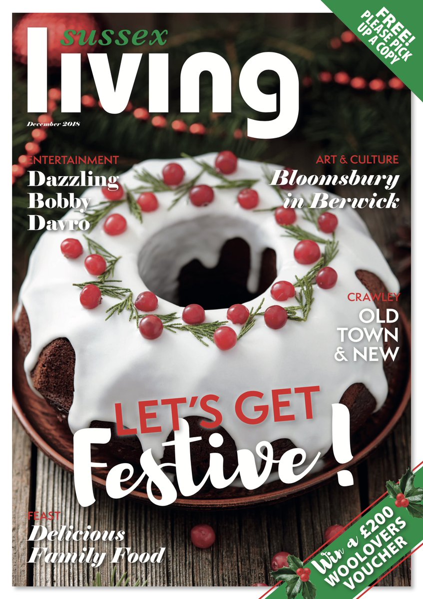 sussexliving's tweet photo. The December edition of @sussexliving west is out now across the county, featuring #BobbyDavro #Berwick #Crawley #Plumpton to #Falmer #Recipes @WoolOvers #BodyBuzz #BloomingTimes @stockton_rolo and much more 🎅 🎄 🎁 😊 https://t.co/1MjmUJJ4BM