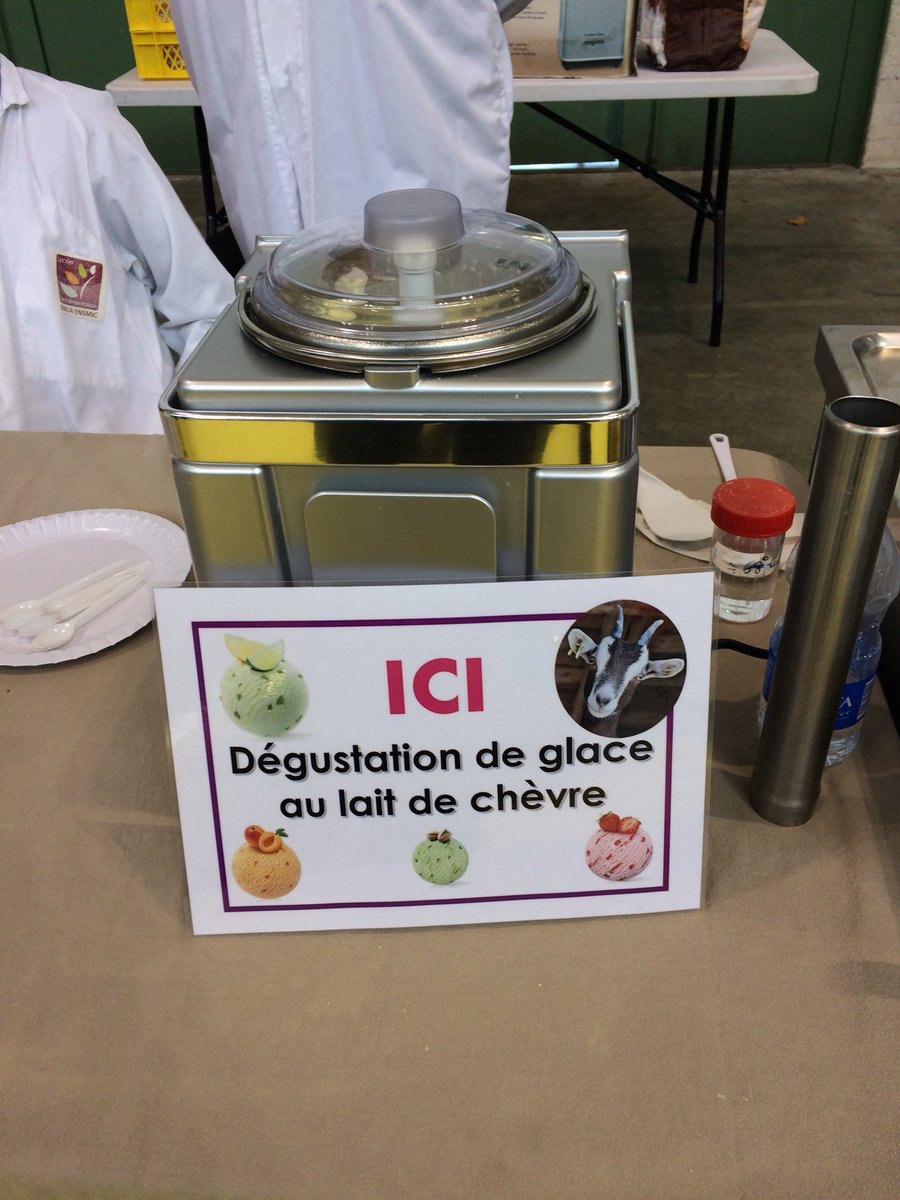 Caprinov's tweet photo. 😋Pour les plus gourmands d’entre vous, venez déguster des glaces au lait de chèvre hall 1 à côté du #CapriBurger #Caprinov2018🐐 https://t.co/wGVMCQYl9S