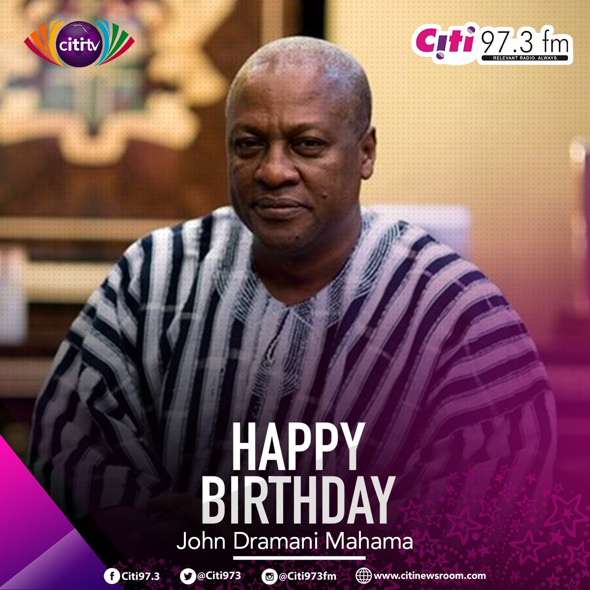 Citinewsroom On Twitter Happy 60th Birthday To Former President