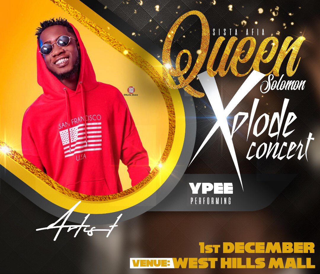 ypeegh's tweet photo. On Saturday 1st December, Iโll Be At Armed Forces SHS For The YFM High Sch Crush & Later That Night For Sista Afiaโs Album Concert At The West Hills Mall๐ค๐ป๐ฅ๐ฅ๐ฅ Come & Letโs Have Fun๐๐พ๐๐พ https://t.co/WoNzlmhA1Y