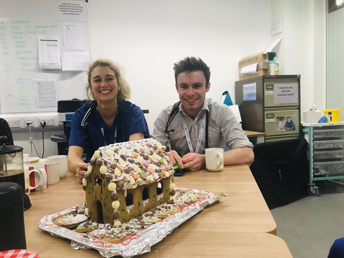 Final trainee meeting for this house and Jossie and Alex made a lovely showstopper gingerbread house #team #AMUproud @NorthBristolNHS @dr_nigel_lane @FranNeubes @AIM4Stroke