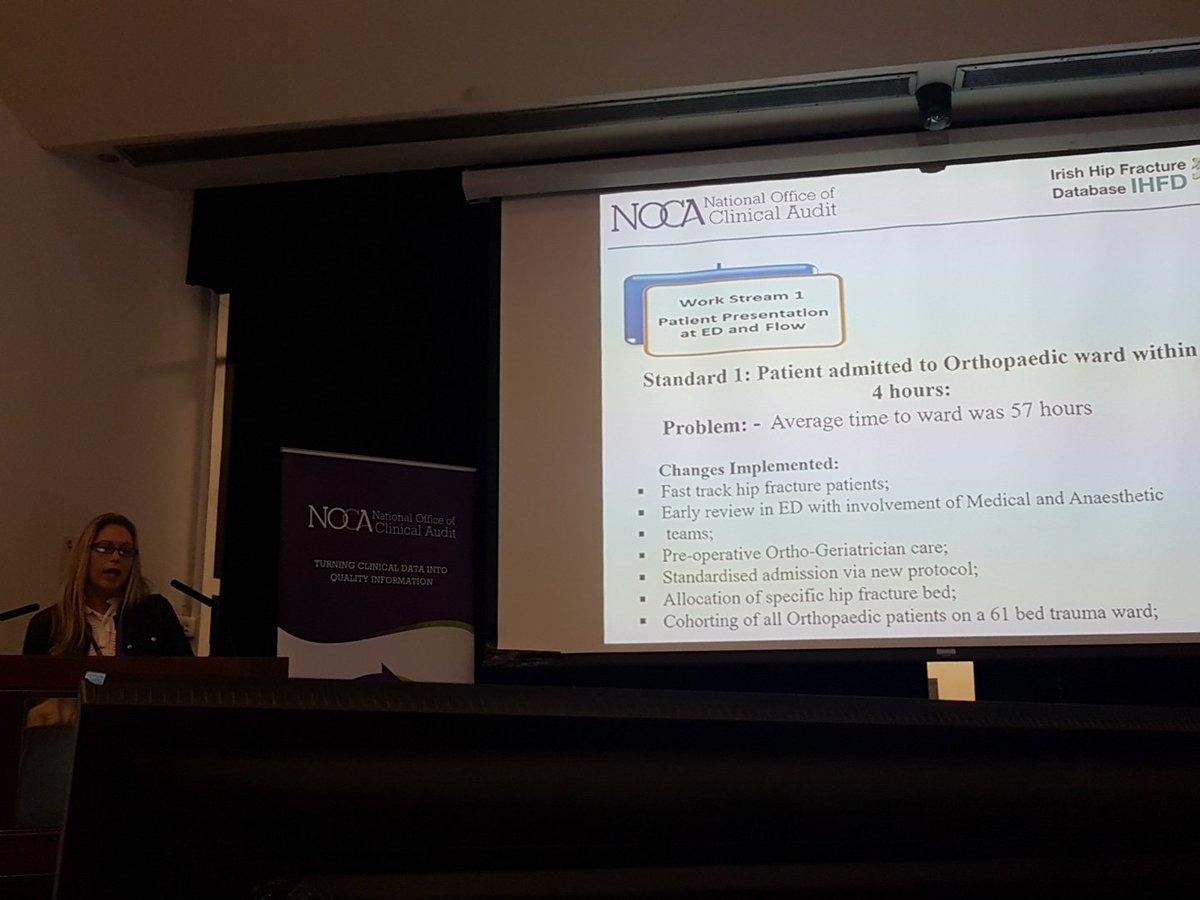 louisebrent28's tweet image. Absolutely great work from @CUH_Cork in 2018 to get hip fracture patients admitted promptly to an orthopaedic ward. Well done Toni O&apos;keeffe and team  #codehip #IHFD2018