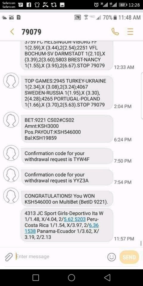 TipsterHenry's tweet photo. **FOLLOW OR RETWEET I FOLLOW BACK**
We offer first half CORRECT SCORE matches for PAY AFTER WIN. Odds ranging 6-100, Interested?Text 'htCs' to 0703327048 ( via sms
#AWARDat10
#InvestNakuru
#TekelezaPrize
#PrivateSecOnCorruption
Nakuru County
Moses Dola
Ezra Chiloba
IEBC
Eldoret https://t.co/248JZTIkDV