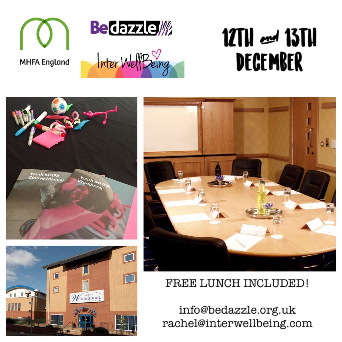 bedazzleuk's tweet photo. Our last Youth @MHFAEngland course of 2018...get in touch to bag one of the last spaces! 💜 #mentalhealthinschools https://t.co/ak1ALS79YI