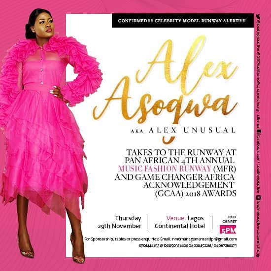 Simply_lite's tweet photo. #teamtolex Alex unusual is walking the runway of Music Fashion Runway (MFR) and Game Changer Africa Acknowledgement (GCAA) Awards 2018. "Walk em they are ur runway" lol
#AlexTheSuperModel
#AlextheHost
#Alexthebrand
#MusicFashionRunway
#GCAA2018
#fashion
#runway
#theunusuals https://t.co/SBjB0mzDLE