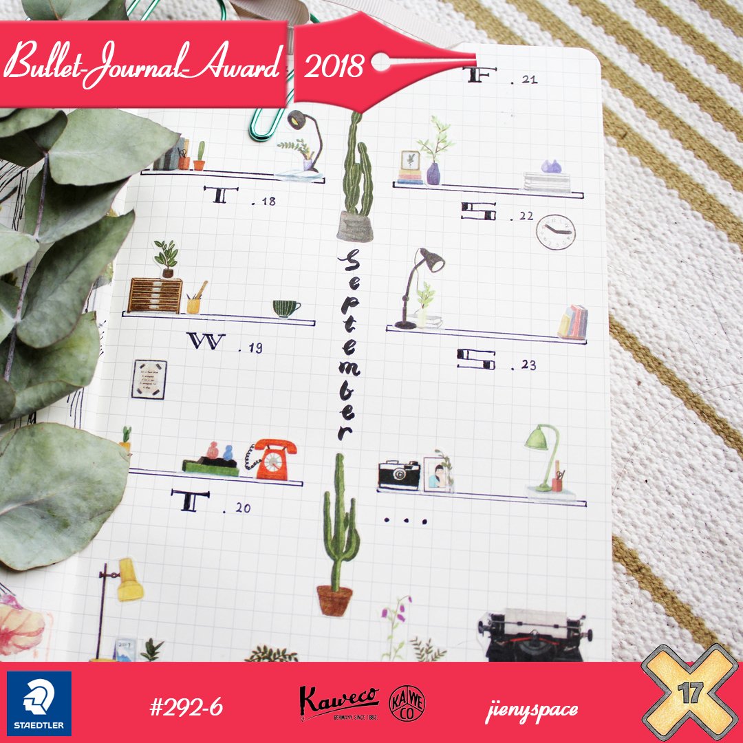 Bullet Journal Award 2018
#bujoaward2018 
Mehr Infos unter bulletjournal.x17.de
#bulletjournal #bujo #bulletjournaldeutschland #bulletjournalsetup #bujosetup #bujoweek #bujomonthly #bulletjournal #bulletjournaling #bulletjournalist #studygram #bulletjournalingcommunity