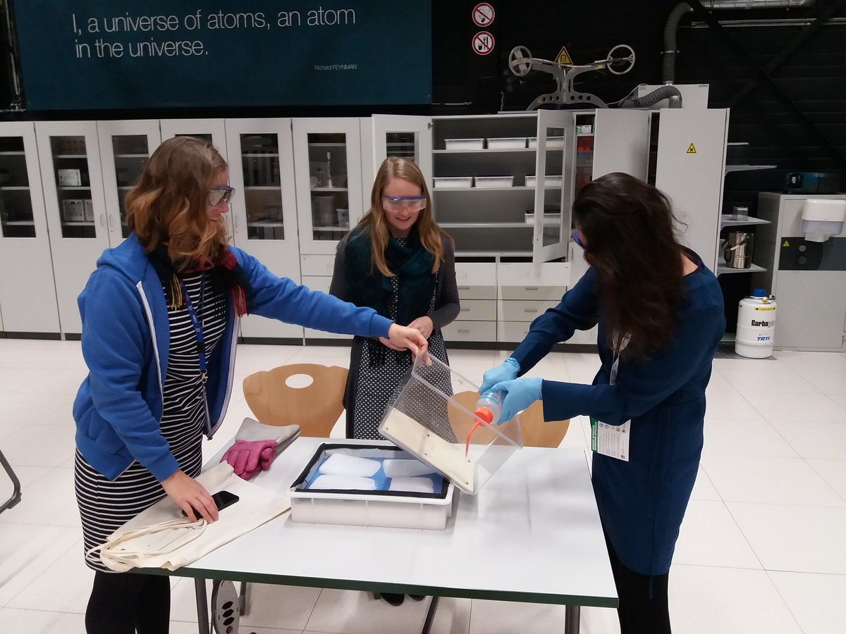 annemland's tweet image. Getting our nerd on! We built our own cloud chamber #scoollab @cern. So awesome!