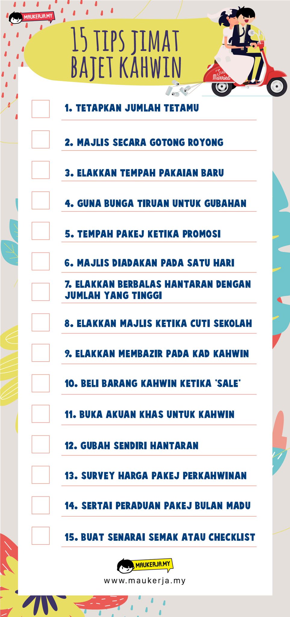 Maukerja On Twitter Https T Co Aygvp2cvhm 15 Tips Jimat Bajet Kahwin